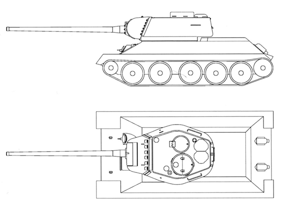 ​Draft of a 100 mm gun in the T-34-85, April of 1954 - Czech from Russia | Warspot.net
