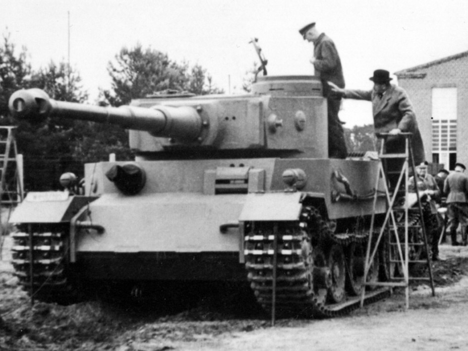 ​Ferdinand Porsche examines the second mass produced Pz.Kpfw.VI(P1), early June 1942 - Porsche's Tiger: A Victim of Dirty Competition | Warspot.net