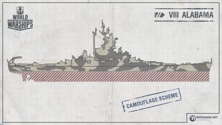 ​Battleship Alabama in the MS 12mod camouflage - Camouflage History: US Navy | Warspot.net