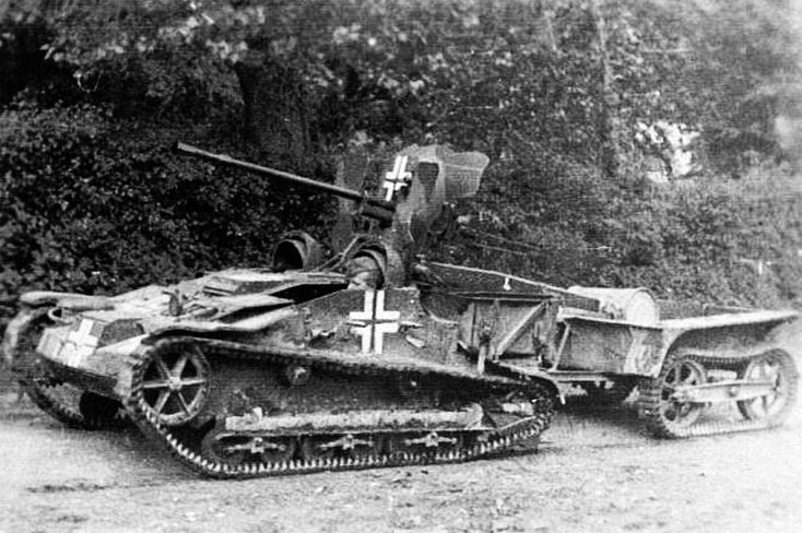 ​An improvised tank destroyer: Pak 112(f) installed on a Renault UE prime mover - Canon 25 mm S.A. Mle 1934: A «Baby» Gun for a Grown Up War | Warspot.net