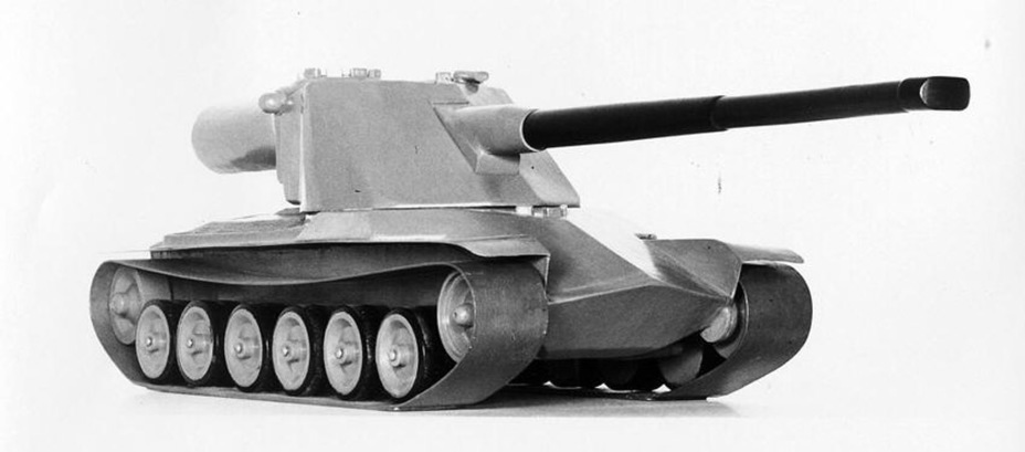 ​Model of the EMIL E3, the result of brainstorming that took place in 1952. The model is of the tank with a 150 mm gun - Sweden's Autoloaders | Warspot.net