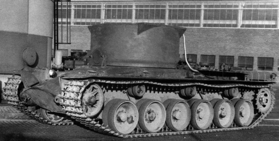 ​The KRV after installation of a dummy turret, fall of 1957 - Sweden's Autoloaders | Warspot.net