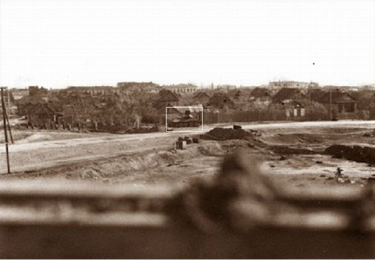 ​Abstract: One of the destroyed cars of the 6th TBR at the intersection of Nevsky and Kara streets, the so-called «Zapolotnovsky» district. Photo from the book by V. Wüster «An Artilleryman in Stalingrad» - Unknown Stalingrad: Enemy at the Gates | Warspot.net