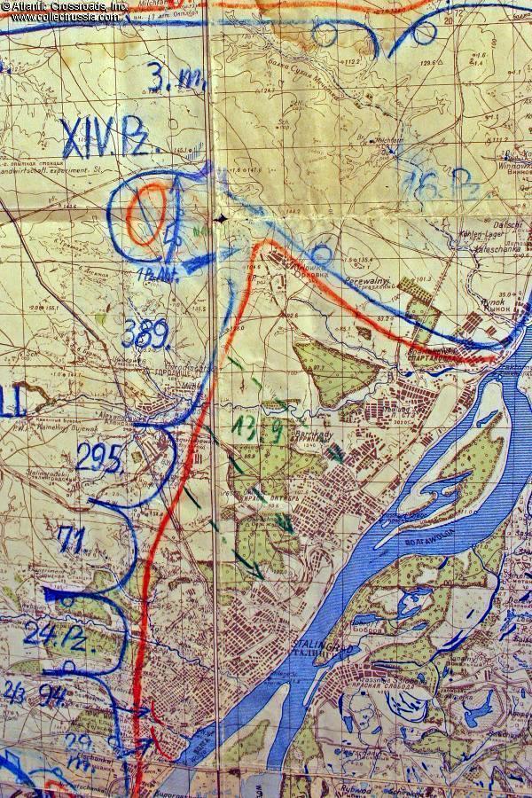 ​German map for 13.09.42 with location of divisions in Paulus's 6th army and Hoth's 4th Panzer Army, as well as the planned operation to cut off the so-called «Orlovka salient» - Unknown Stalingrad: Enemy at the Gates | Warspot.net