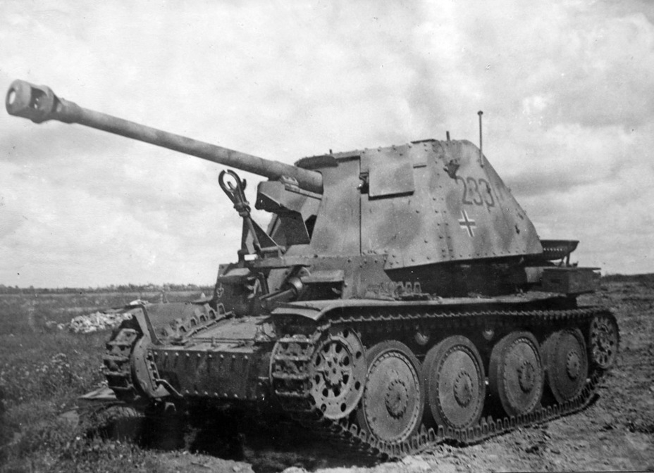 ​A captured 7.5 cm Pak 40/3 auf Sfl.38 (Ausf.H). NIBT proving grounds, summer 1943 - Marder III: German Tank Destroyer on a Czech Chassis | Warspot.net