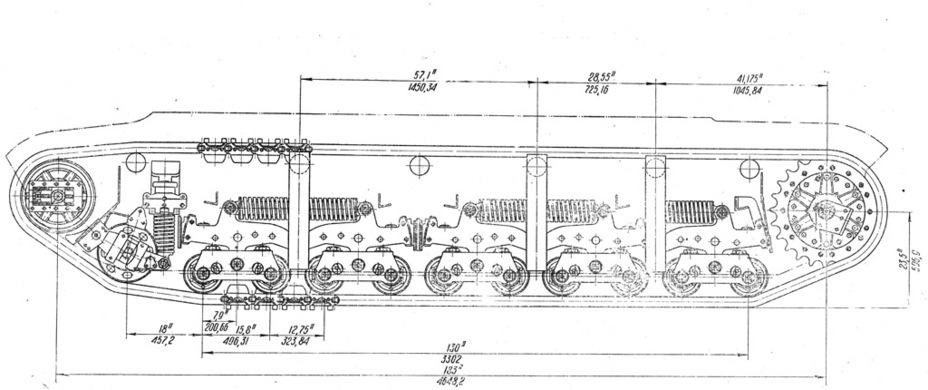 ​The suspension as well as the chassis in general was a further development of past Vickers and Royal Arsenal Woolwich designs - Short-Term Queen of the Desert | Warspot.net