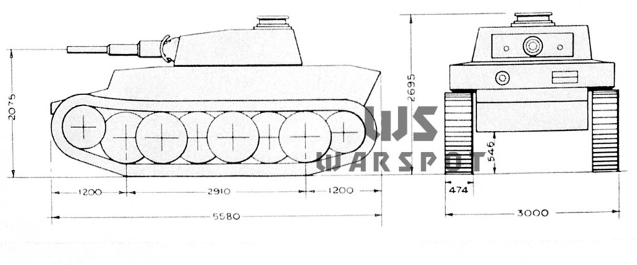 ​The third medium tank, VK 20.02(M). Unlike the VK 20.01(D), it had its own turret - Panther's Ancestors | Warspot.net