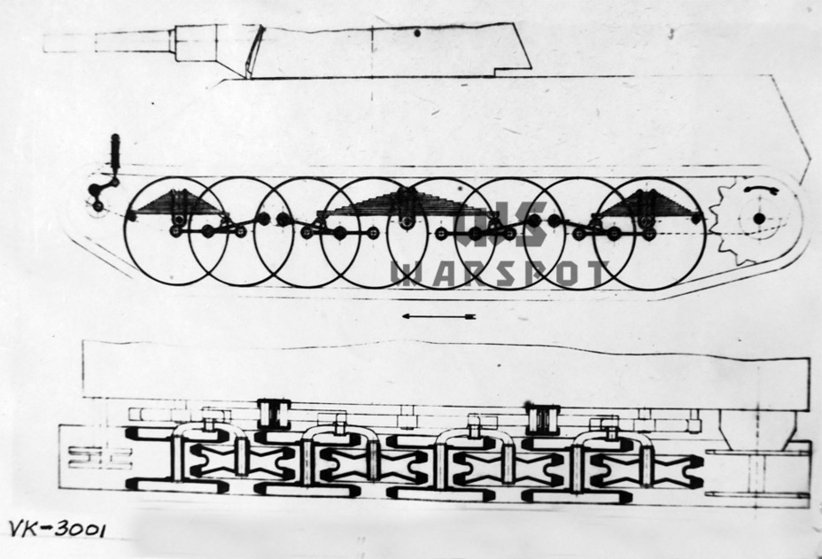 ​The VK 30.01(D) suspension on horizontal leaf springs was fairly criticized. Field repairs would have been a terrible torture - Panther's Ancestors | Warspot.net