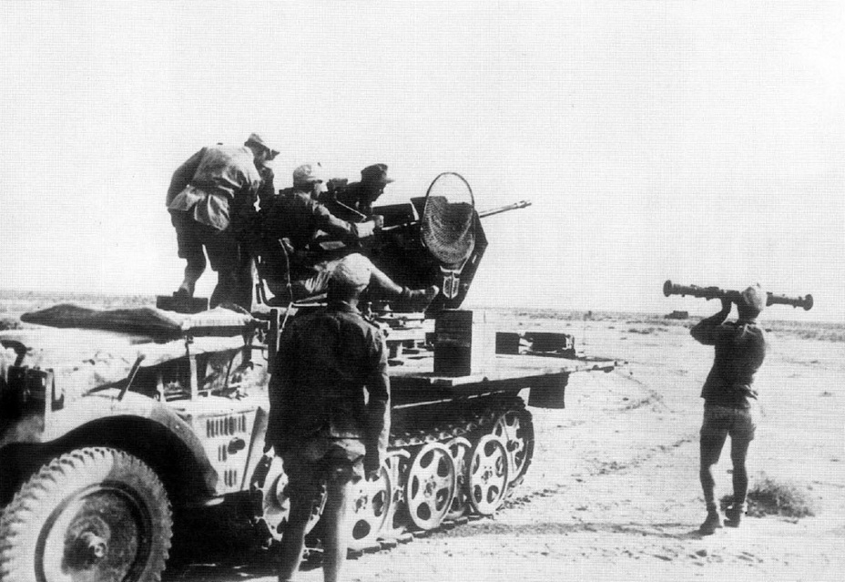 Sd.Kfz.10/4 from the 606th Reserve Light AA Battalion in firing position, Libya, 1941 - A Light and Simple SPAAG | Warspot.net