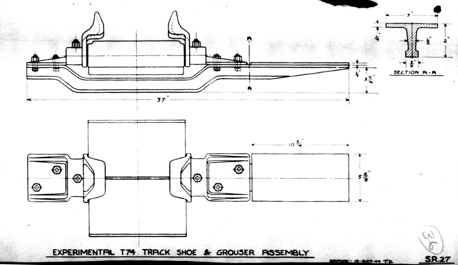 ​An experimental attachment that combined the function of a track extension and a grouser. It increased the width of a track to nearly a meter - Shermans in Mud | Warspot.net