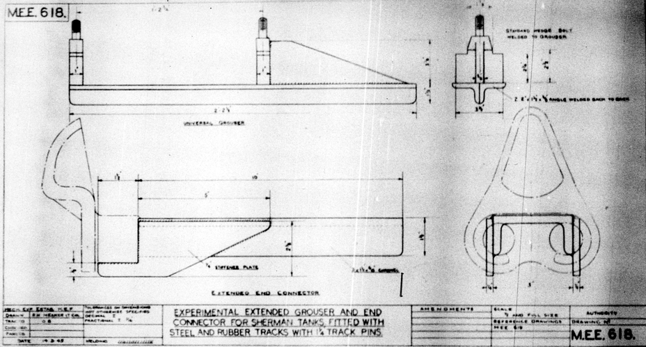 ​Attachment of the grouser to the end connector - Shermans in Mud | Warspot.net