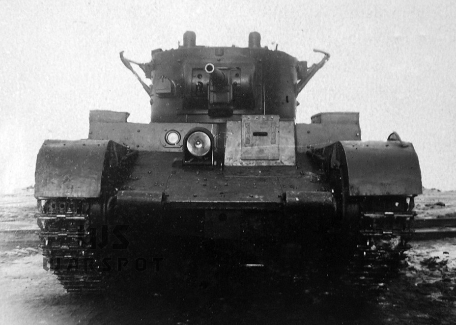 ​Skids were added to the front of the tank to improve off-road mobility - T-46: Dead End on Wheels | Warspot.net