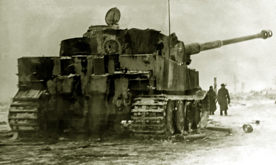 ​One of the two Tiger Ausf.H1 tanks first captured by the Red Army in the winter of 1943. This tank was tested at the artillery proving grounds and gave some alarming revelations about the ability of Soviet anti-tank artillery to combat the new type of tank - Thick Skin of German Beasts | Warspot.net