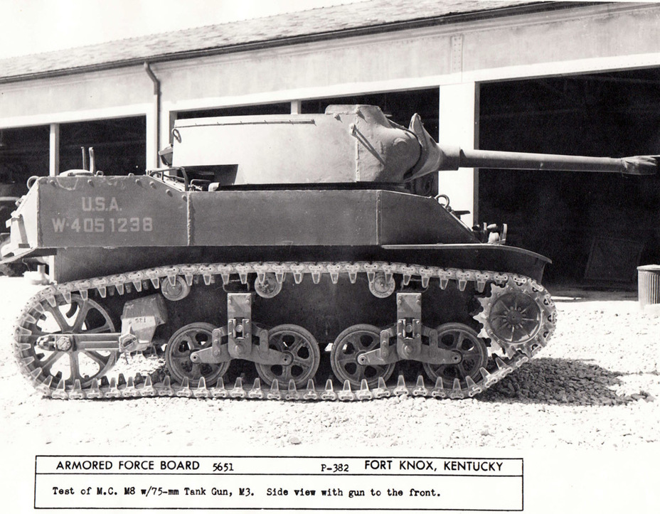 ​The re-armed HMC M8, sometimes called M8A1 - HMC M8: Quick Support for Light Tanks | Warspot.net