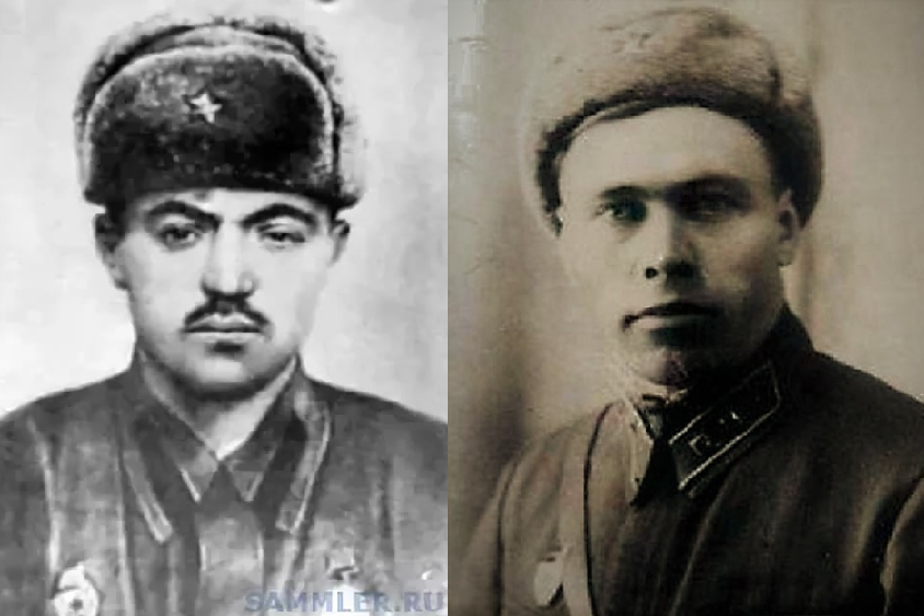 ​Left: Guards Junior Sergeant Iakov Fedotovich Pavlov. Right: Guards Lieutenant Ivan Filippovich Afanasev - Unknown Stalingrad: Pavlov’s House, Anatomy of a Legend | Warspot.net