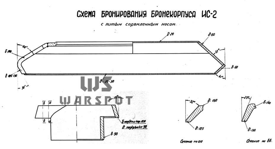 ​The cast front armour was thicker. As tests in the fall of 1944 showed, this resulted in significant improvement - IS-2M: Small Modernization of a Large Tank | Warspot.net