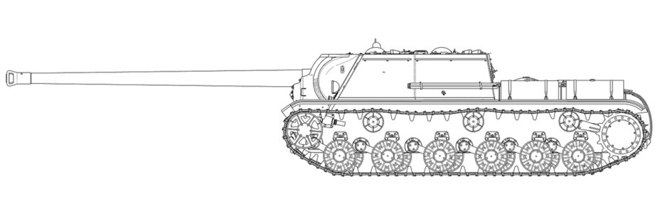 ​The SU-152 with an M-21 gun could have looked like this. Out of the three high power guns designed according to the requirements made in the fall of 1943, the M-21 was the only one never built in metal - Heavy Tank Destroyers that Remained on Paper | Warspot.net