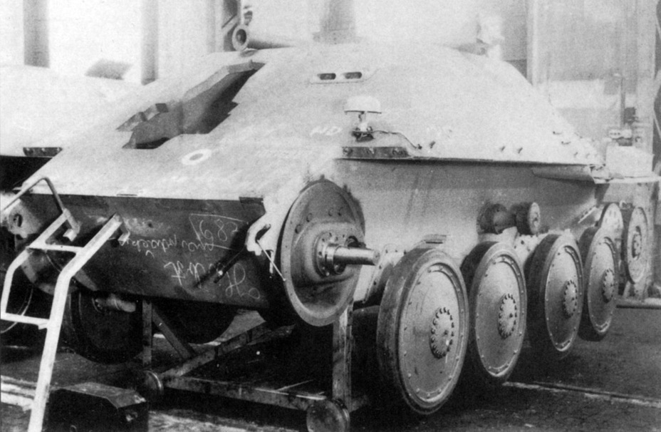 ​The hull of the Jagdpanzer 38 Starr during conversion. Note how the gun port is different - Hetzer: Ersatz Destroyer | Warspot.net