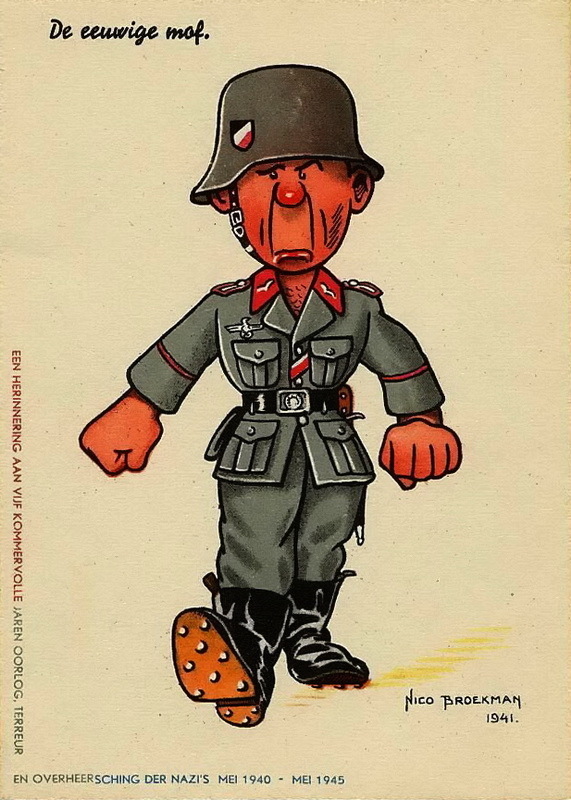 ​“Eternal Fritz” (De eeuwige mof). Caricature of a German soldier - Highlights for Warspot: “The Bismarck Youth” and Others | Warspot.net