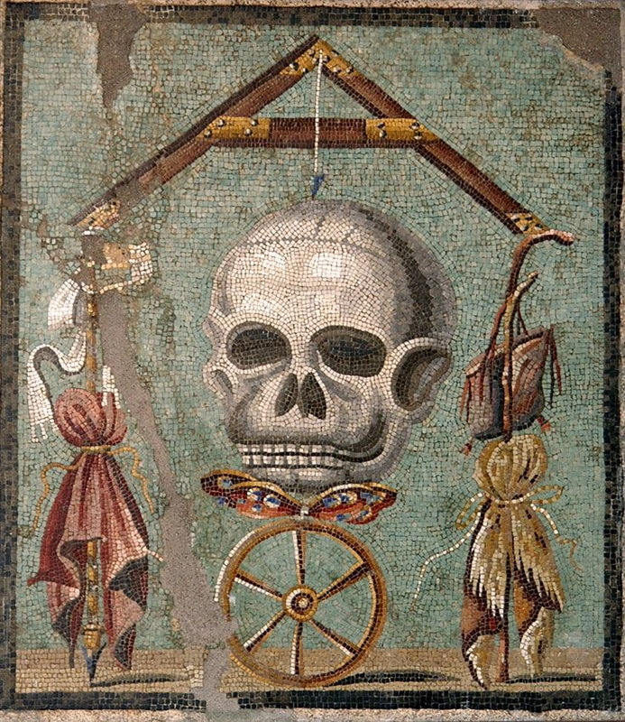 ​Memento mori. A mosaic from Pompeii, 30 B.C. – 14 A.D. National Archaeological Museum, Naples. pinterest.ch - Plague and the End of Antiquity | Warspot.net