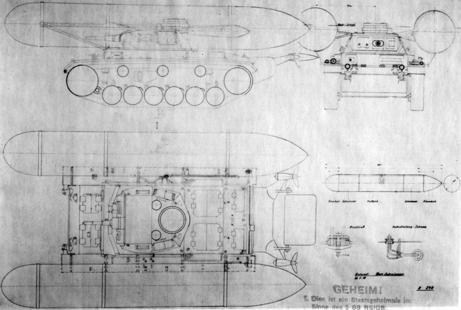 ​A draft of a half-submersible UT tank - Transitional Panzer III | Warspot.net
