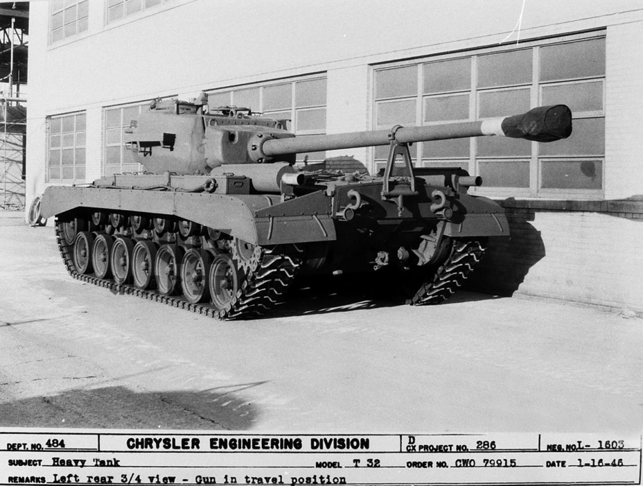 ​The first prototype of the Heavy Tank T32, Detroit Arsenal, January 1946 - Pershing on Steroids  | Warspot.net