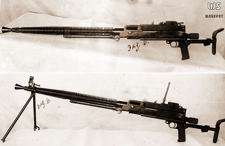 ​A tank variant of the DS-39 with an extended stock (top) and attached bipod (bottom) - The Other Degtyaryev | Warspot.net