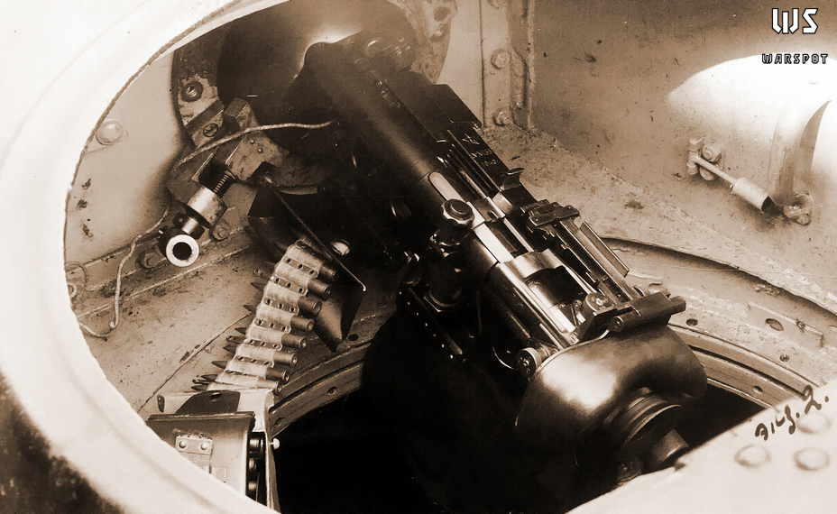 ​Location of the machine gun mount in a T-38 tank turret - The Other Degtyaryev | Warspot.net