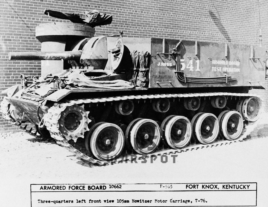 ​The same vehicle during trials in Fort Knox - HMC M37: a Fast Howitzer on a Light Chassis | Warspot.net