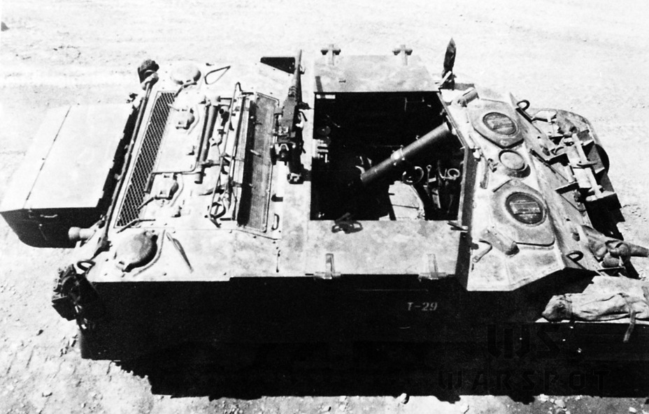 ​The same vehicle from the top. The machinegun is installed on the AA mount - A Bigger Howitzer on a Smaller Chassis | Warspot.net