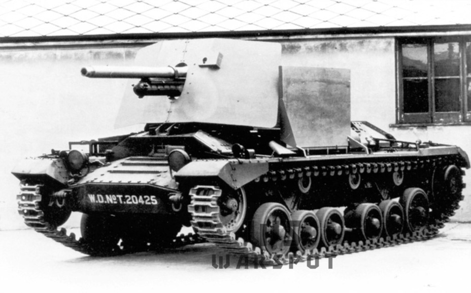 ​An experimental installation of the 6-pounder gun on a Valentine I, 1942 - Backwards Tank Destroyer | Warspot.net