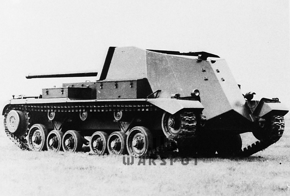​The first Valentine 17-pounder SP prototype, May-June 1943 - Backwards Tank Destroyer | Warspot.net