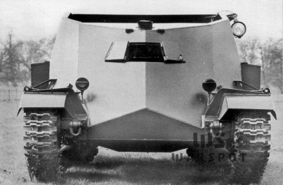 ​The V-shaped hull caused a number of problems, such as with the driver's vision port - Backwards Tank Destroyer | Warspot.net