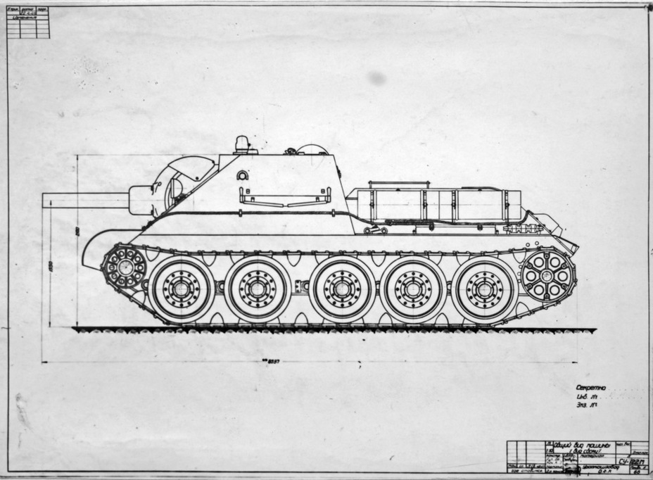 ​SU-122M side view, April 1943 - Mistimed Improvement | Warspot.net