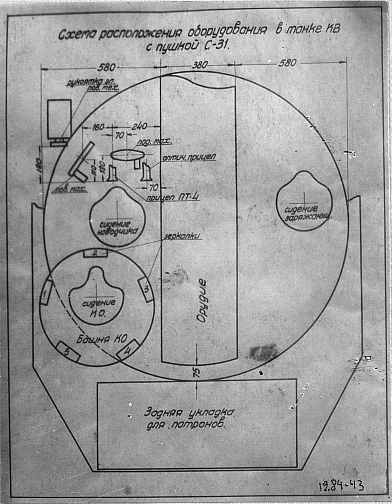 ​Diagram of crew and component placement in the Object 238's turret - An Opponent for the Tiger | Warspot.net