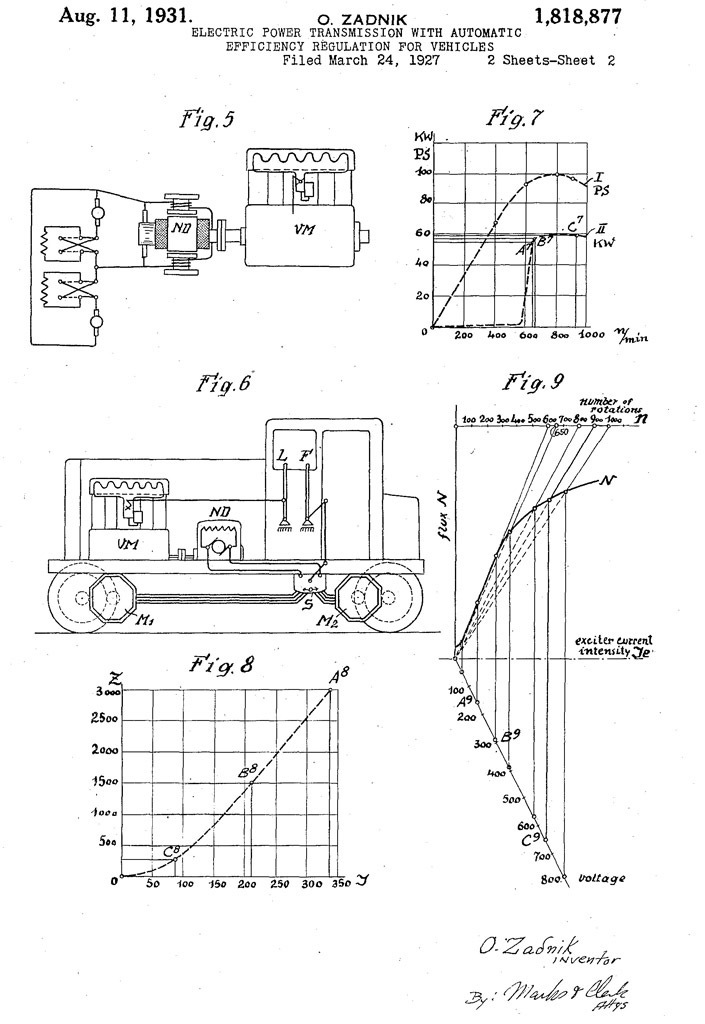 ​Otto Zadnik's patent for an electric transmission. Later, his designs served as the foundation for electric transmissions designed at Porsche K.G - Porsche's Leopard | Warspot.net