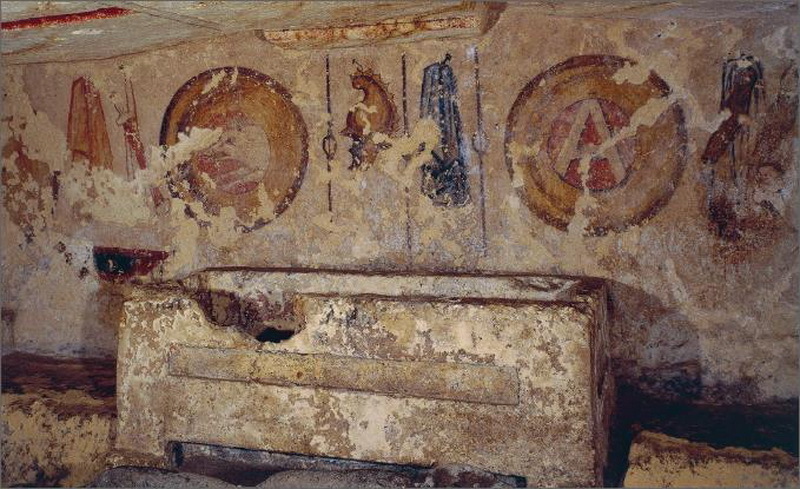 ​The image of the pilum on the painting of the Giglioli tomb, Tarquinia, IV century BC - The Sting of the Roman Legions | Warspot.net
