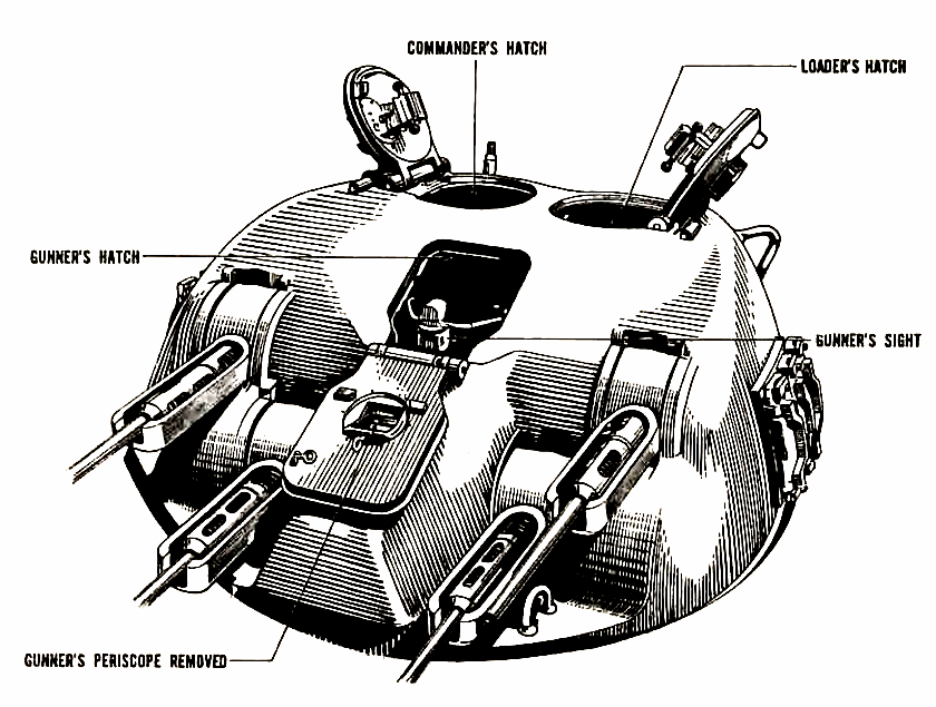 ​The turret with its hatches opened. The gunner’s position in front of his hatch made him vulnerable - Anti-Aircraft Lizard | Warspot.net