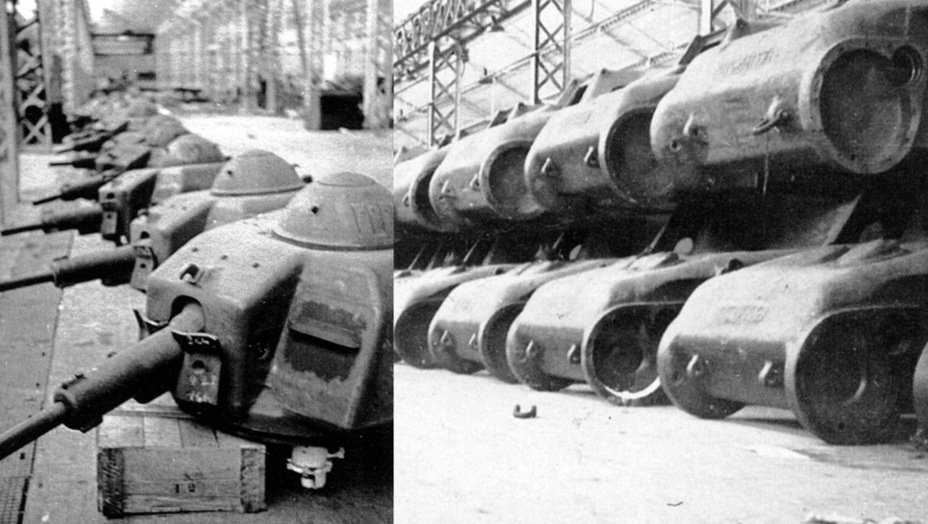​Unused H 39 hulls and turrets, captured by the Germans. June 1940 - Rejected by Infantry, Adopted by Cavalry | Warspot.net
